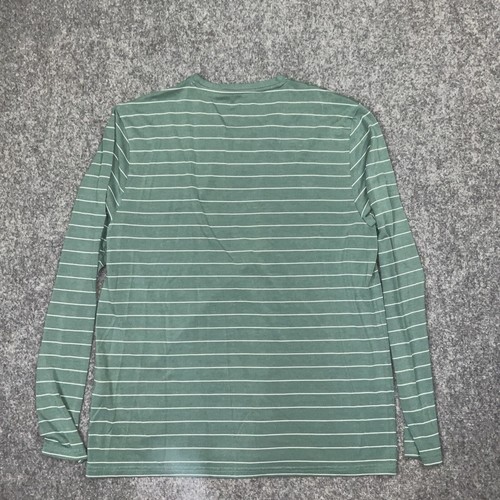Free Fly Shirt Mens Size XL Green Striped Tee Long Sleeve Casual Bamboo viscose - Picture 7 of 9