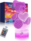LED 3D Illusion Teddy Bear Remote Control Lamp Kids Gift for birthday Christmas