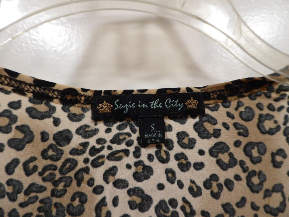 Top de carrera vintage Suzie in the City para mujer S estampado de leopardo elástico Foto 2 de 4