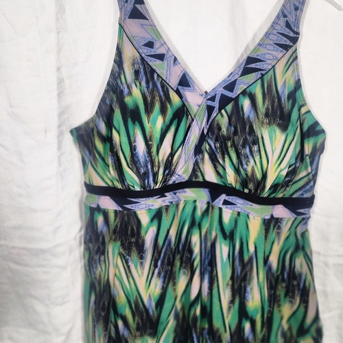 SEPTANGLE sz 22W One Piece Swim Dress Plus Size Swimsuit Tummy Control Swimwear - Picture 2 of 7