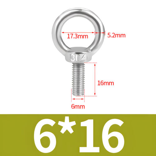 Edelstahl Ringschraube, Ringmutter, Augbolzen m. Öse, metrisch, M3 bis M24 - Bild 31 von 123