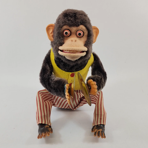 FUNCIONA MUSICAL JOLLY CHIMPANCÉ DE COLECCIÓN DAISHIN JUGUETE HISTORIA APLAUDIENDO PLATILLO CAJA MONO - Vídeo 1 de 1