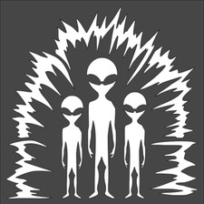 10"x10" Clear Plastic Stencil - Alien SA215 