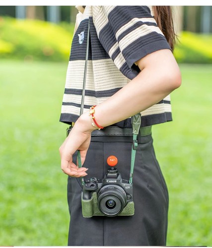PU Leather Camera Bag Case Cover Base Belt For Canon R10 R8 R7 R5 R6 R6II RP - Picture 10 of 49
