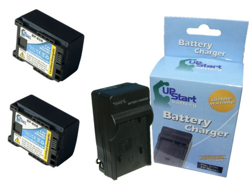 2x Battery + Charger for Canon FS200 Digital Camcorder Decoded, 890mAh, 7.4V - Picture 1 of 1