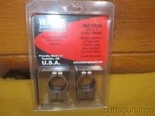 Warne Maxima Series Steel Scope Rings 1 Inch Tube High Height Silver Finish
