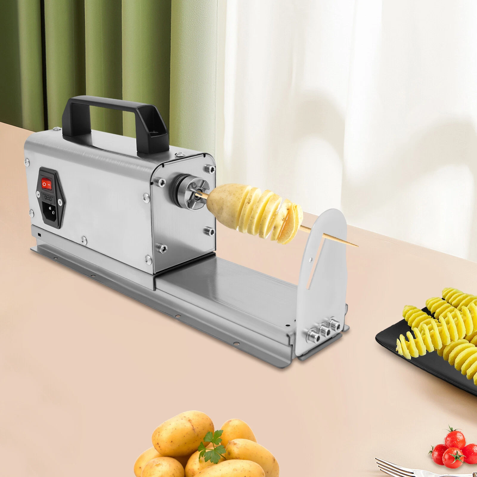 Electric Potato Tower Potato Twister Vegetable Chips Twister Cutter Machine 110V