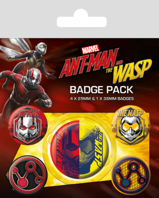 Button Badge 5er Pack ANT-MAN and The WASP  Marvel 1x 38mm & 4x 25mm NEU BP80641