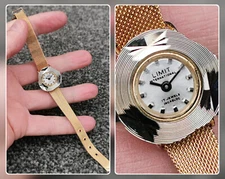 Limit International Hand-Wind Watch, 17 Jewels, Gold-Tone Stainless Steel