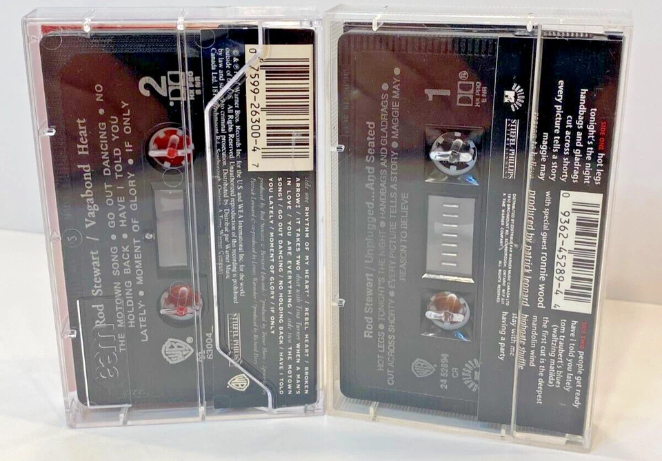 Rod Stewart Music Cassette lot of 2: Unplugged, Vagabond Heart Album - Image 3 of 3