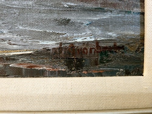 Original Jean Gronbeck Oil Painting "Misty Cove" #1512, 1975 - Picture 3 of 18
