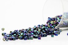 Miyuki Delicas 11/0 Metallic Iris Blue Seed Beads DB-005