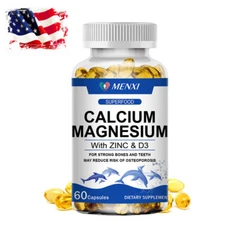 MENXI Calcium Magnesium Zinc with Vitamin D3 Supplement For Bone Muscle Health