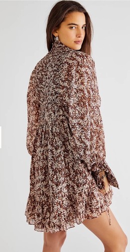 Shona Joy Dress AU 8 US 4 Grace Pin Tucked High Neck Mini Dress Long Sleeves - Picture 3 of 13