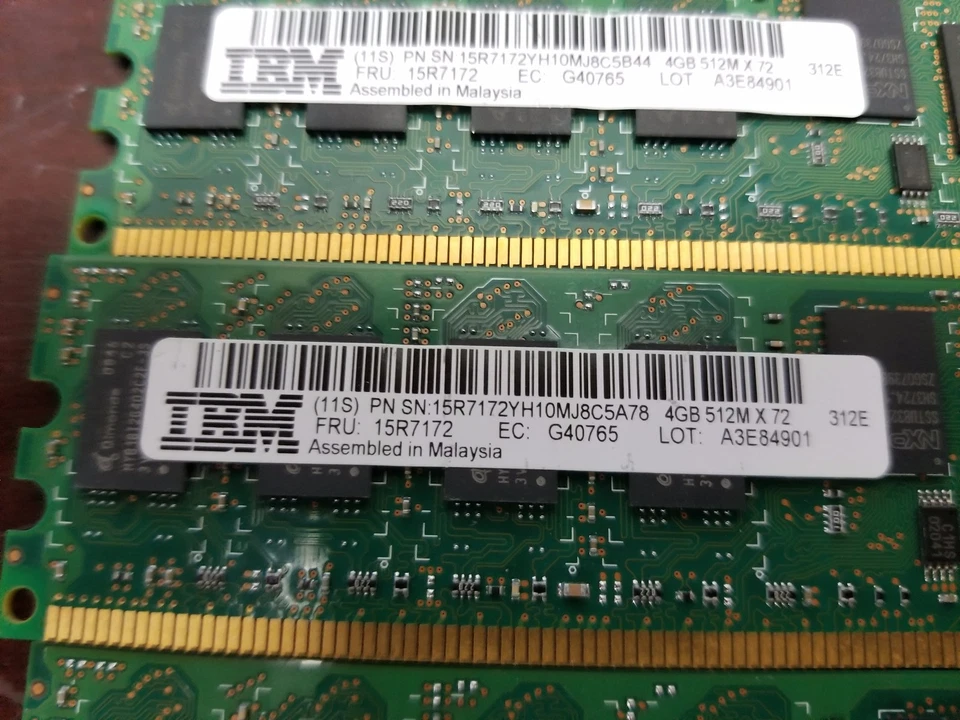 IBM 16GB 4x4GB 15R7172 276 PIN PC2-4200 DDR2 533MHz P series 1934 Memory RAM - Image 2 of 2