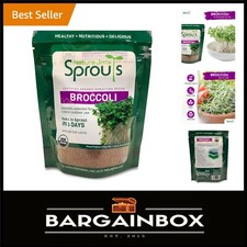 Healthy Certified Organic Broccoli Sprout Seeds - 8oz for Indoor/Outdoor Gardens