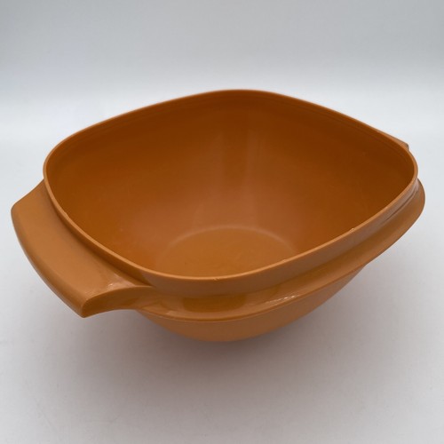 VINTAGE 4"×7.5" TUPPERWARE HARVEST ORANGE BOWL 838-9 Without Lid - Picture 2 of 5