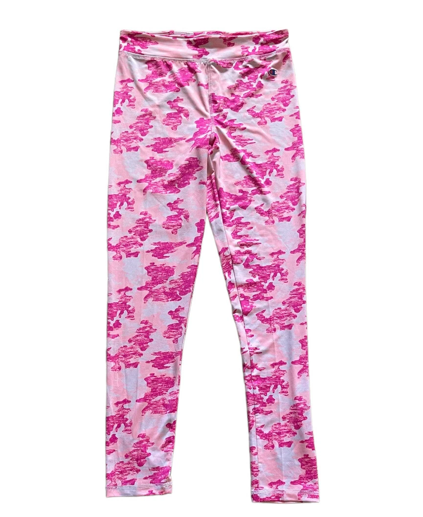 Champion Girls Leggings Size 14/16 L XL Pink Camo