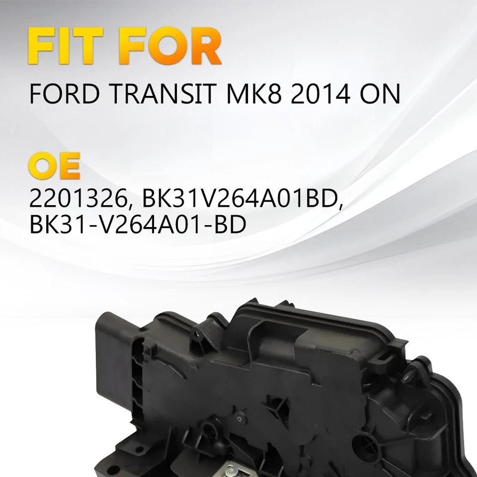 Left Sliding Door Lock for Ford For Transit For Custom 2012+ ABS/Metal Black LH - Image 2 of 4