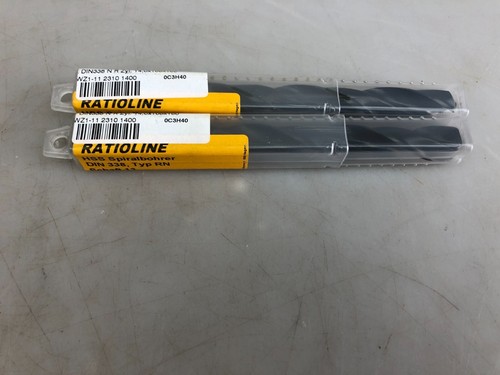 2 x RATIOLINE Spiralbohrer HSS abged. Schaft 13 N R Zyl. 14mm x108x160 / 25 - Bild 2 von 5