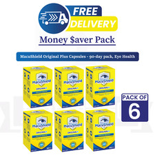 MacuShield Original Plus 90 Count Vision Support & Vitamin B2 Bundle - PACK OF 6