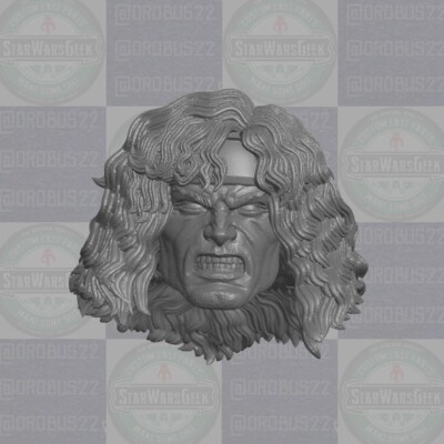 Ultimate Gambit v3 custom head for Marvel Legends & 1:12 & 1:6 & more figures