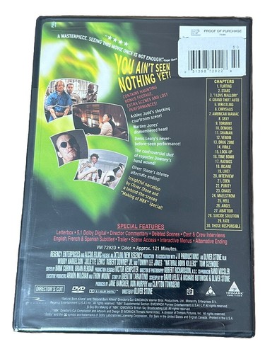 Natural Born Killers Director's Cut DVD NEW SEALED Tommy Lee Jones Oliver Stone - Picture 2 of 2