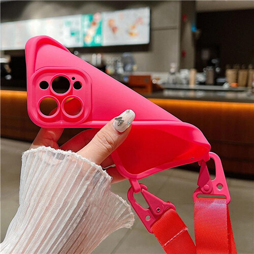 Crossbody Necklace Lanyard Soft Phone Case Cover For iPhone 16 15 Pro Max 14 13 - Zdjęcie 6 z 19