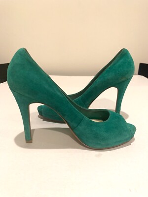 nine west green pumps