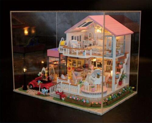 1:24 DIY Dollhouse Sweet Words Miniature Wooden Dolls House Kit + Cover + Music - Picture 5 of 21