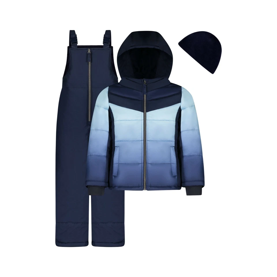 Weather Tamer Niñas 3 Piezas Ombre Dip Dye Babero Traje de Nieve y Pantalón de Nieve Conjunto Nuevo con Etiquetas Foto 4 de 4