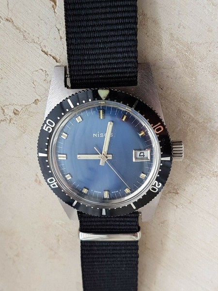 Nisus Swiss made  Automatic Watch c.1960s RARE Vintage Herrenuhr