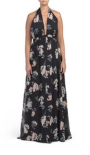 Show Me your MUMU Weddings Floral Luna Halter Dress Womens Size Xs Fleur De Fun