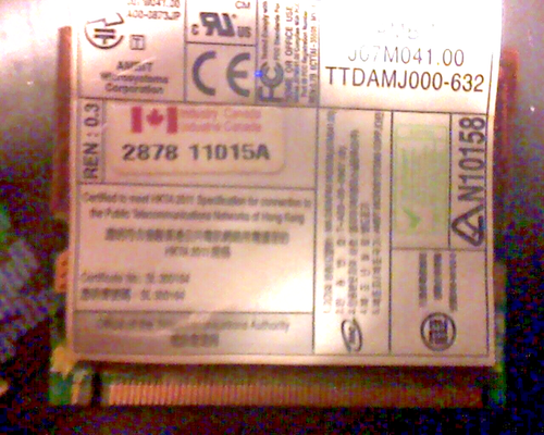 Ambit Mini PCI Modem Card Thinkpad 08k4853 T A R Series Thinkpads - 第 2/2 張圖片