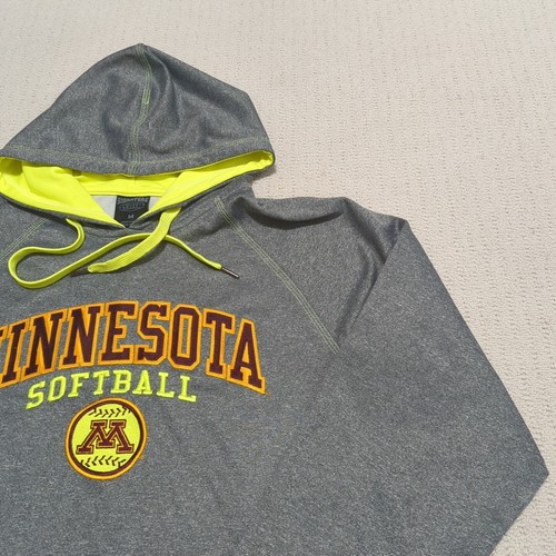 Minnesota Golden Gophers Softball Sweatshirt Pullover Hoodie Medium Gray NCAA - 第 6/11 張圖片