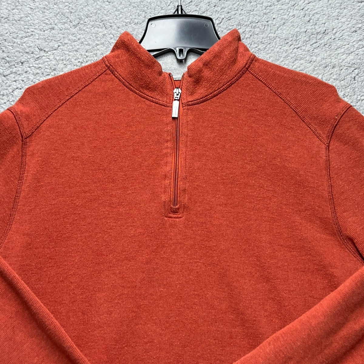 Paradise Collection Sweater Mens Medium 1/4 Zip Red Pullover