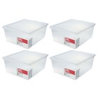 4x Boxsweden Essentials 20L Stackable Storage Tub Home Organiser/Container /Box