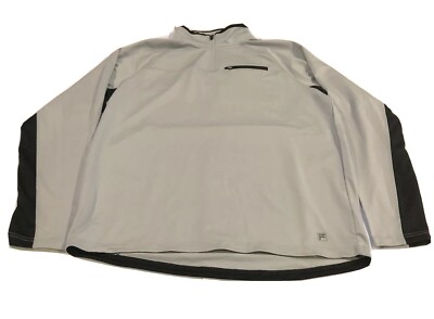 Fila 1/4 Zip Tennis Golf Warm up Jacket Mens Sz XL Pull Over Gray