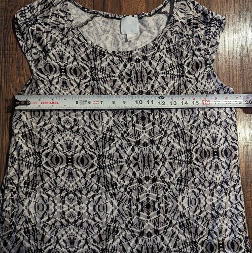 Sunday Anthropologie Dress Womens Large Black White & Gray Jersey Midi Casual - Picture 6 of 16