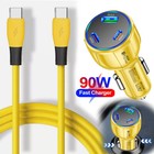 90W Type C Fast Car Charger 3-Port Adapter For Samsung Galaxy A16 A26 A36 A56 5G