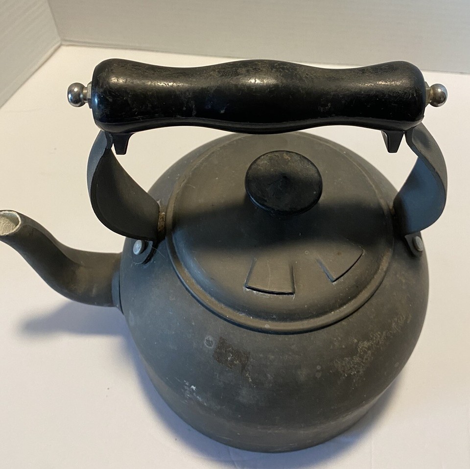 Vintage Calphalon USA Anodized Stove Top Tea Kettle Gray 2 Quart