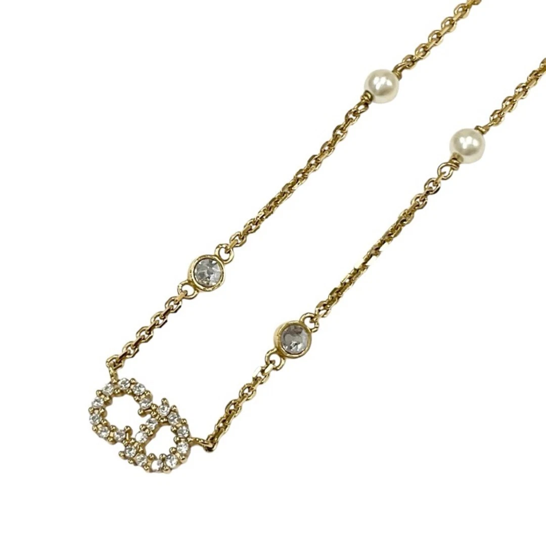 Dior Christian CLAIR D LUNE COLLANA CIONDOLO GIROCOLLO ORO LOGO CD USATO0