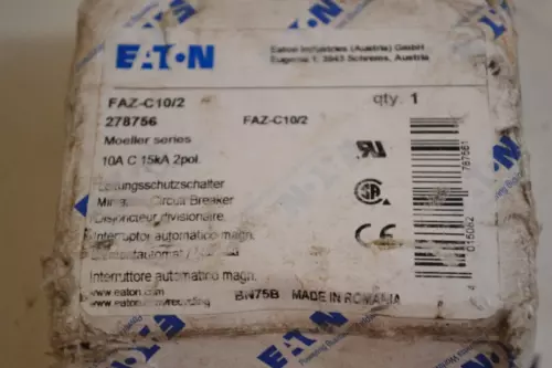 EATON FAZ-C10/2 #278756 Moeller Series 10A Circuit Breaker