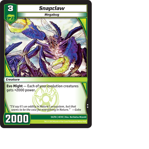 Kaijudo X3 SNAPCLAW Uncommon #54/55 4EVO (Playset) Evo Fury - DUEL MASTERS 2012 - Picture 1 of 2