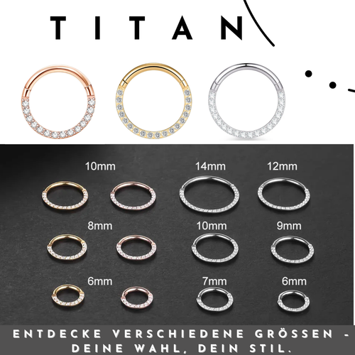 Piercing Titan Segment Ring Nasenpiercing Septum Clicker Ohrpiercing Nasenring - Bild 4 von 13
