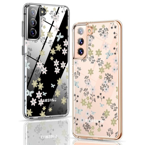 Elegante Funda Suave TPU con Estampado de Flores para Samsung Galaxy S21 FE S23 S24 S25 - Imagen 48 de 95