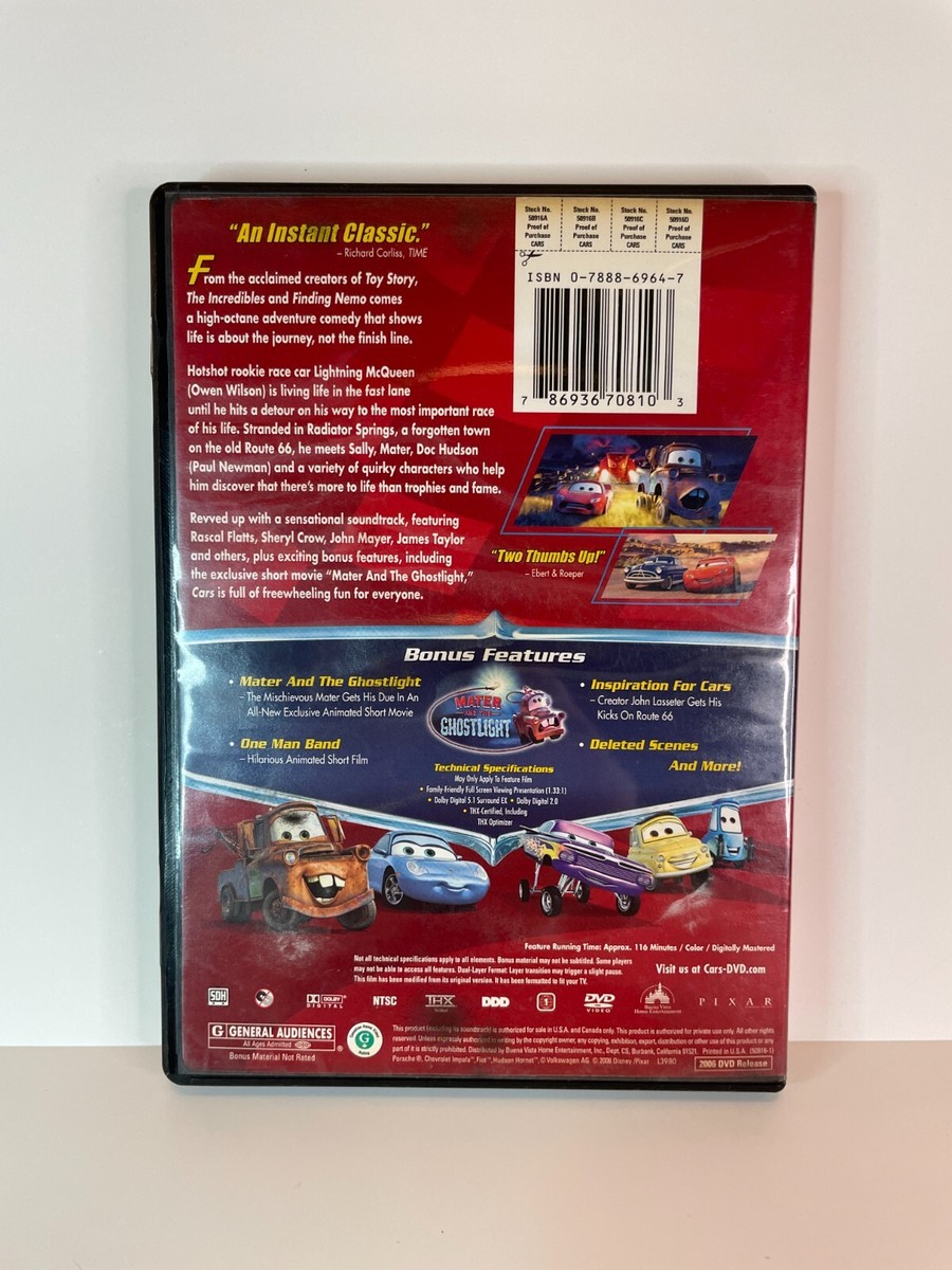 Cars (DVD, 2006, Full Screen) Disney/Pixar | eBay