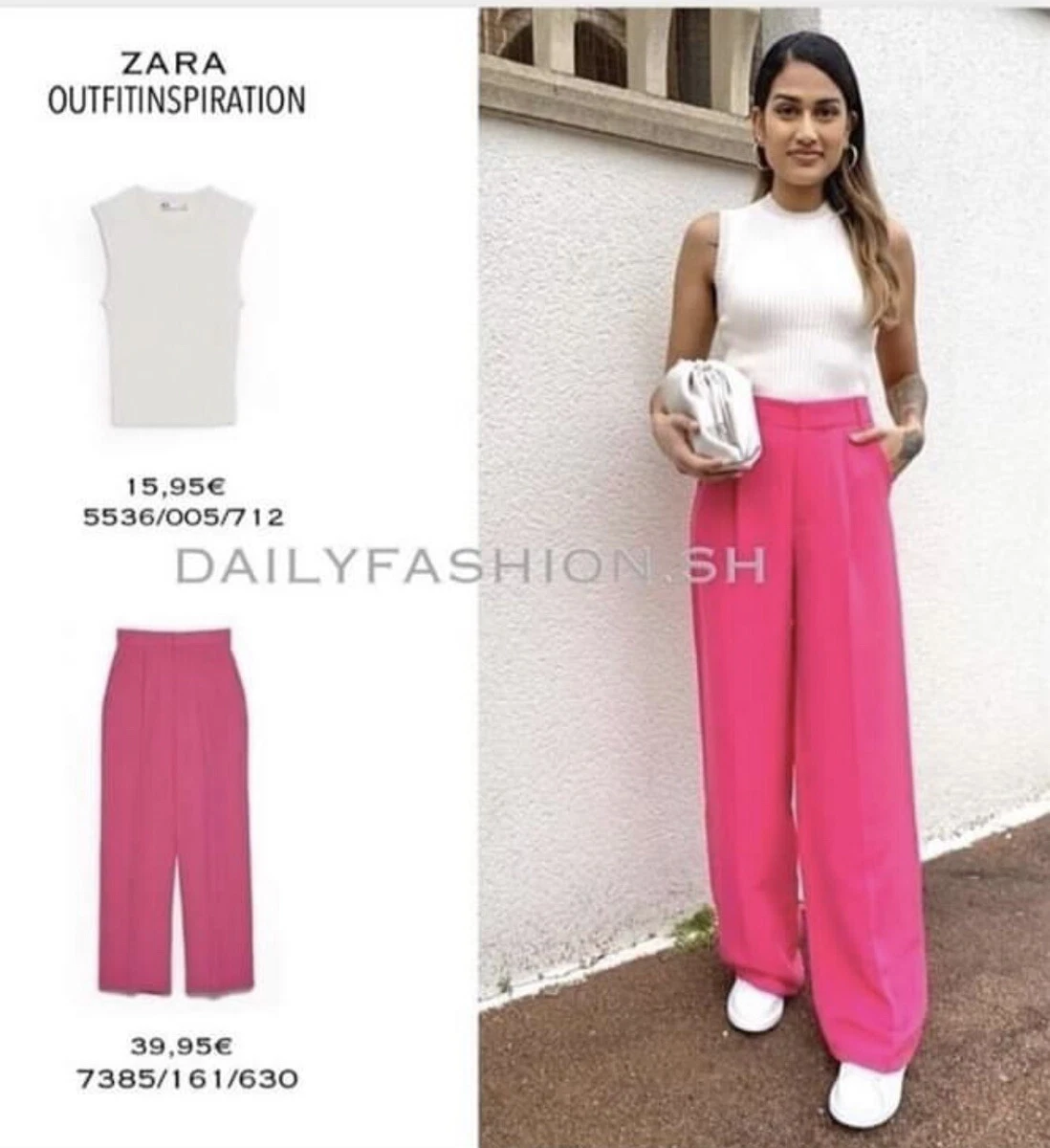 Pantalon rose fushia zara new arrivals