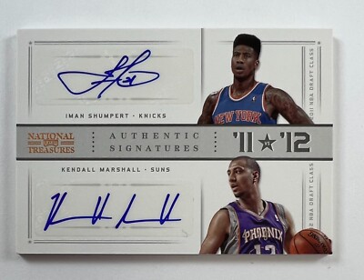 2012-13 Panini Nat'l #61 Iman Shumpert & Kendall Marshall Auto 14/49 BA18