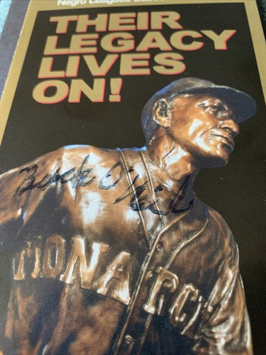 SIGNED Buck O'Neil KC Monarchs AUTOGRAPH Negro League Museum Pamphlet HOF - Picture 2 of 4